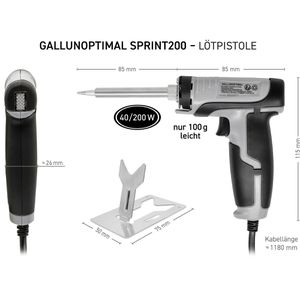 Produktbild für Lötkolben GALLUNOPTIMAL Sprint200, Lötpistole