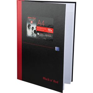 Produktbild für Notizbuch Oxford 400047607 Black n Red, Karton Hardcover