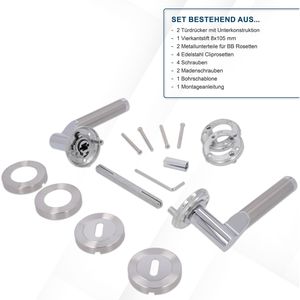 Produktbild für Drückergarnitur Alpertec Solid 1-R-C BB