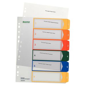 Produktbild für Register Leitz 1292-00-00, A4 Überbreite, 1-6