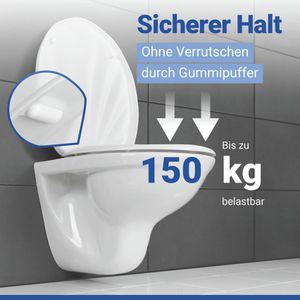 Produktbild für WC-Sitz Wenko Muschel 18442100, oval, aus Duroplast
