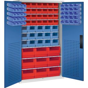 Magazinschrank CP-Möbel Serie 13, grau / blau