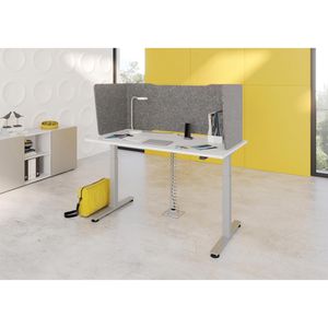 Produktbild für Tischtrennwand Hammerbacher ARE6018, grau