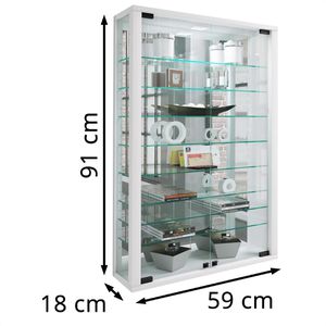 Produktbild für Glasvitrine VCM Vitrosa Mini, mit Spiegelrückwand, hängend