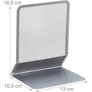 Produktbild für Buchstütze Relaxdays 10024812, silber