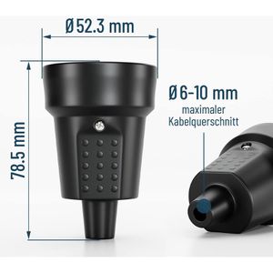 Produktbild für Schutzkontakt-Kupplung Greate 503040-6, schwarz