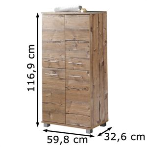 Produktbild für Badschrank Schildmeyer Isola 119940, mit 4 Füßen, silberfichte