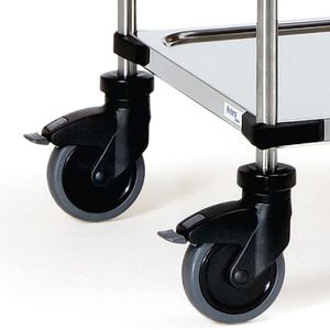 Produktbild für Servierwagen Fetra 5011, silber, aus Edelstahl