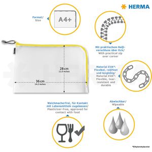 Produktbild für Reißverschlussbeutel Herma 20017, Universaltasche, A4