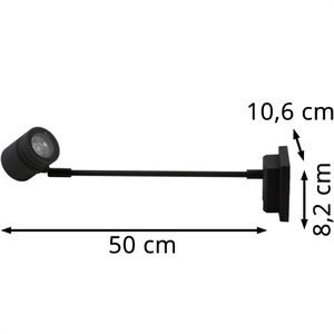 Produktbild für Wandleuchte Heitronic Borneo, aus Aluminium, für außen (IP65)