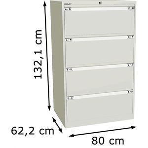 Produktbild für Hängeregisterschrank Bisley DF4-625