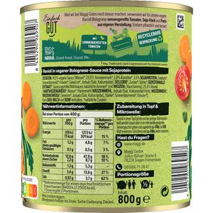 Produktbild für Fertiggericht Maggi Ravioli Bolognese Vegan