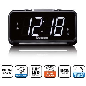 Produktbild für Radiowecker Lenco CR-28BK