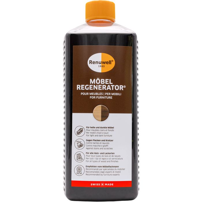 Renuwell Möbelpolitur Möbel-Regenerator, für helles & dunkles Holz & Lackoberflächen, 1L – Böttcher AG