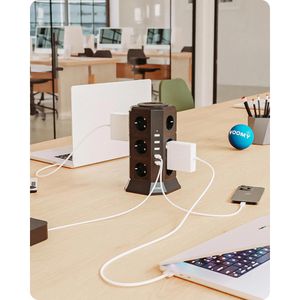 Produktbild für Steckdosenwürfel Voomy Power S12, 2m Kabel