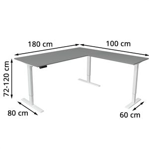 Produktbild für Schreibtisch Kerkmann Move 3, graphit / weiß