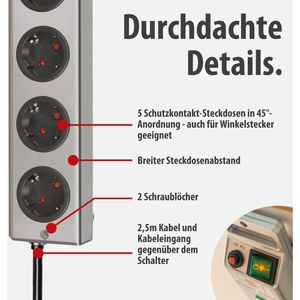 Produktbild für Steckdosenleiste Brennenstuhl Super-Solid, 2,5m