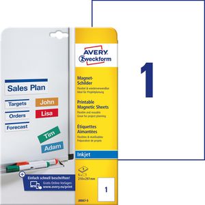 Produktbild für Magnetschilder Zweckform J8867-5, weiß