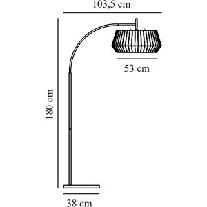 Produktbild für Stehlampe Nordlux Dicte, schwarz / beige, 180 cm
