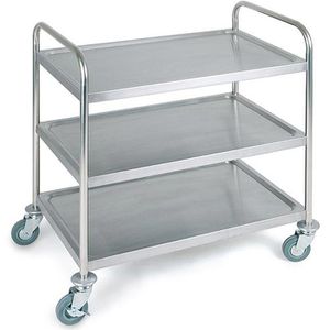 Servierwagen APS 11979, silber, aus Edelstahl