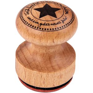 Produktbild für Motivstempel Rayher 28869000 Fröhliche Weihnachten, aus Holz