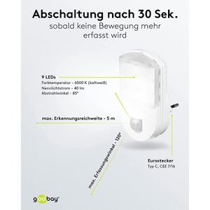 Produktbild für Nachtlicht Goobay LED, für Steckdose