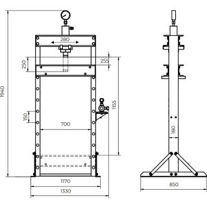 Produktbild für Werkstattpresse Holzmann WP75ECO, Pressdruck 75 t