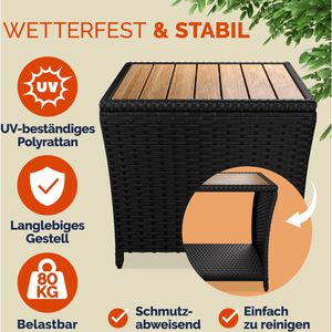 Produktbild für Beistelltisch CASARIA 109946, braun / schwarz, Holz / Metall