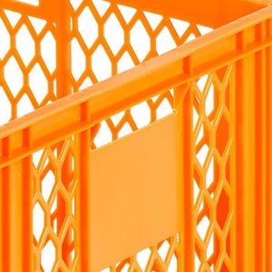 Produktbild für Eurobox Alutec Bäckerkiste, orange, 64 Liter, lebensmittelecht