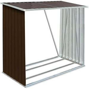 Holzunterstand vidaXL Holzlagerschuppen, braun