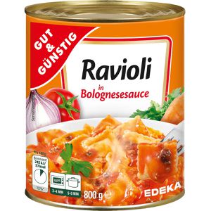 Fertiggericht Gut&Günstig Ravioli in Bolognesesauce