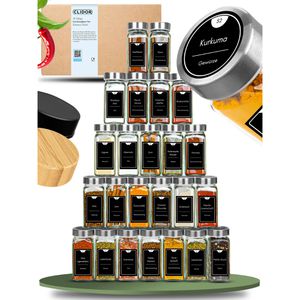 Produktbild für Gewürzgläser Clidor aus Glas, mit Edelstahldeckel