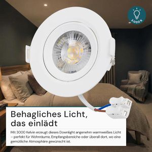 Produktbild für LED-Einbaustrahler Luxula LX300125, warmweiß