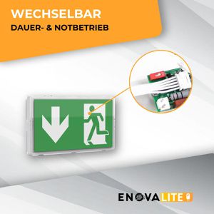 Produktbild für Notbeleuchtung Enovalite 200104-8H Fluchtwegleuchte, LED, Akku