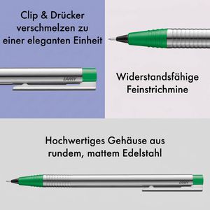 Produktbild für Druckbleistift Lamy logo 105 green, silber/grün, Edelstahl