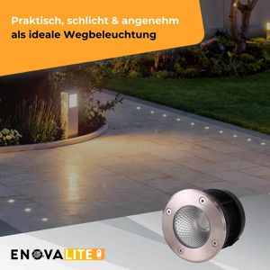 Produktbild für Wegeleuchte Enovalite ELED700300, silber, mit 230 V Netzstrom