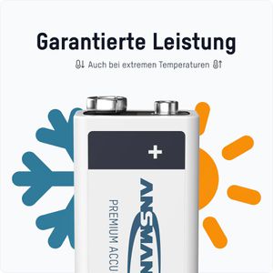 Produktbild für Akku Ansmann Premium, 9V, 270 mAh