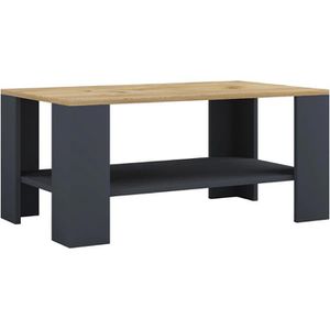 Produktbild für Couchtisch VCM Dalus 918842, aus Holz, eiche / anthrazit
