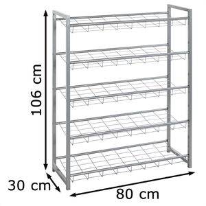 Produktbild für Schuhregal Haku-Möbel 38728, aus Metall