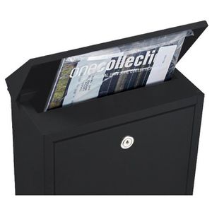 Produktbild für Briefkasten Allux 200, schwarz, aus Stahl