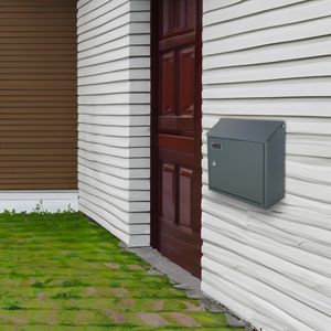 Produktbild für Briefkasten SafePost ScanPro 960 RAL 7016 anthrazit, aus Stahl