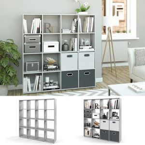 Produktbild für Bücherregal Vicco Karree, grau