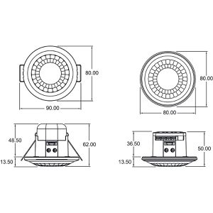 Produktbild für Präsenzmelder Theben LUXA 103 S360-100-12 DE-UP WH