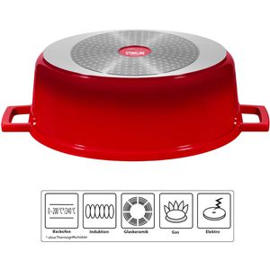 Produktbild für Bräter STONELINE Gourmet 20092 rot, aus Aluguss