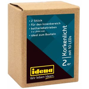 Produktbild für Lichterkette Idena Korkenlicht, Batteriebetrieb, für Innen