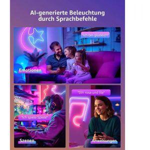 Produktbild für Lichtschlauch Lepro N1 Smart KI, LED, weiß + farbig