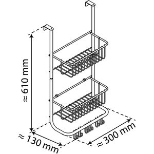 Produktbild für Duschablage EISL Hängeregal, silber