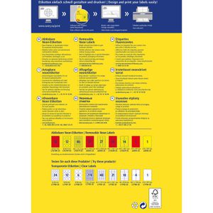Produktbild für Universaletiketten Zweckform L7670Y-25, neon-gelb