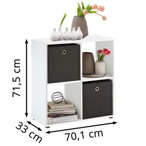 Produktbild für Bücherregal FMD-Möbel Mega 400, 248-400, weiß