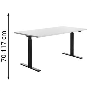 Produktbild für Schreibtisch Topstar E-Table, weiß / schwarz